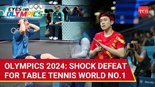 Olympics 2024 Table Tennis China Gold Medalist Loses After Paparazzi Paddle Accident [upl. by Chlo]