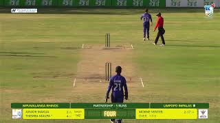 CSA T20 Knockout  Limpopo Impalas vs Mpumalanga Rhinos [upl. by Eimmas]