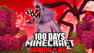 I survived 100 Days in the UPSIDE DOWN in Hardcore Minecraft [upl. by Senzer163]