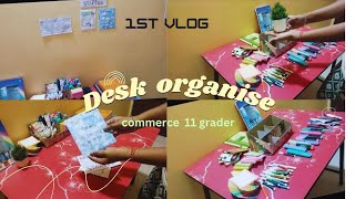 11 grader commerce  study vlog  mini vlog desk organise  first vlog  Savvyanu🌸✨ [upl. by Wera]