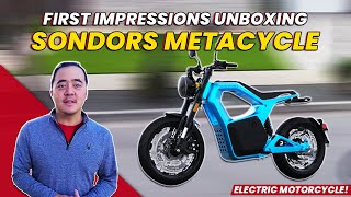 Sondors Metacycle Unboxing amp First Impressions of the 4000 Electric motorcycle metacycle sondors [upl. by Eselahc]