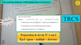 TRCS  Préparation de devoir N° 1 sem I  Exercice 6 [upl. by Dat]