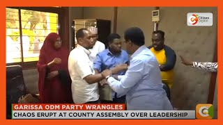 Chaos rock Garissa County Assembly as MCAs fight over majority leaders seat [upl. by Parhe730]