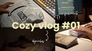 cozyvlog 01  Uma madrugada de estudos comigo [upl. by Yemorej]