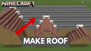 How to Make Roof in Minecraft 2024  Minecraft Tutorial [upl. by Adnorahs]