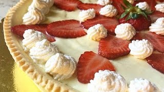 Crostata con crema diplomatica e fragole [upl. by Nerahs]