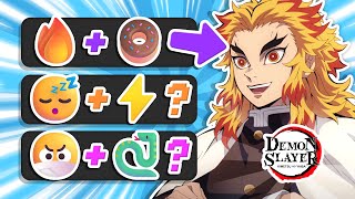 DEMON SLAYER EMOJI QUIZ 👺⚔️ Guess the character by emojis ✨ Kimetsu no Yaiba Quiz  Part 1🔥 [upl. by Imoyaba]