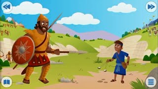 Biblia para Niños  David y Goliat  1 Samuel 1617 [upl. by Razid940]