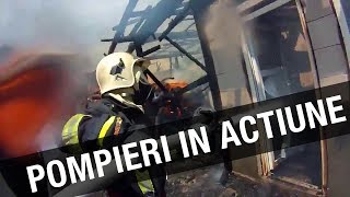 Intervenția pompierilor la un incendiu din Stroiești [upl. by Eiramaliehs477]