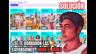 THE SIMS 4 Se Eliminaron Mis Expansiones SOLUCIÓN [upl. by Eycats]