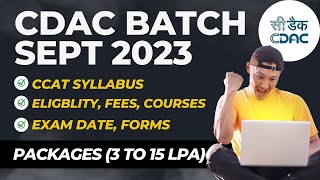 New CDAC Batch Announcement  Sept 23 Batch  Courses  Eligiblity  CCAT Syllabus Changed [upl. by Dimitry718]