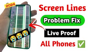 phone ki screen par line kaise hataye realme  mobile screen lining blinking problem Display lining [upl. by Mitinger656]