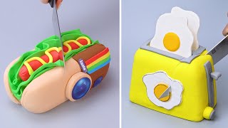 So Yummy Hamburger Cake Decorating For Any Occasion 🍕🍟 Perfect Realistic Idea Cake Hacks [upl. by Lellih]