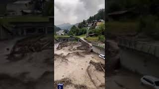 Flooding in St Anton am Arlberg Tyrol Austria  16082024 tirol Österreich unwetter [upl. by Ikkela433]