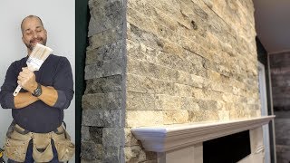 DIY How To Install Stone on Your Fireplace Easily [upl. by Danit]