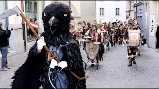 Güdismäntig Luzerner Fasnacht 2023  Rüssgusler Noggeler Schlösslifäger Spöitzer Kracher LHL [upl. by Chamberlain]