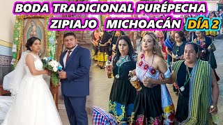 BODA TRADICIONAL PURÉPECHA DEL AÑO DE 3 DÍAS EN ZIPIAJO MICHOACÁN COMIDAS Y FIESTA DEL PADRINO DÍA 2 [upl. by Anida]