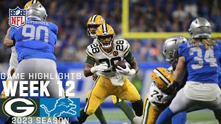 Green Bay Packers vs Detroit Lions  2023 Week 12 Game Highlights [upl. by Farlay74]