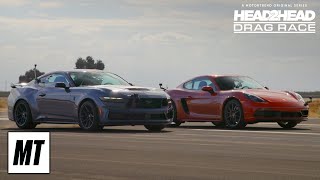 How Good Is the Dark Horse  Head 2 Head Drag Race  MotorTrend [upl. by Frerichs]