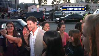 EXCLUSIVE Kellan Lutz Takes Pictures With Fans In Hollywood [upl. by Amoreta]