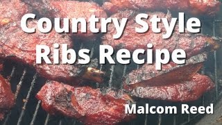 Country Style Ribs  How To Smoke Country Ribs Recipe [upl. by Saitam]