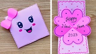 DIY  Happy New Year Greetings Card 2023  Handmade New Year Card [upl. by Llednahc]