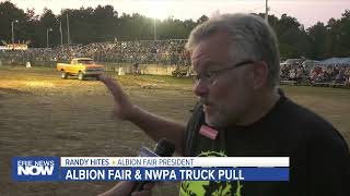 Albion Fair Features Truck Pull [upl. by Aliakam]