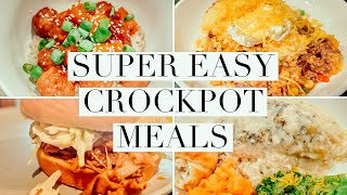 4 TASTY amp EASY CROCKPOT MEALS ON A BUDGET  DUMP amp GO CROCKPOT MEALS  THE SIMPLIFIED SAVER [upl. by Ydac]