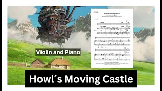 Howl´s Moving Castle  Shortened Version for Violin and Piano  Advanced [upl. by Wilsey107]