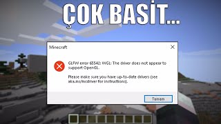 Minecraft GLFW error 65542 Çözümü [upl. by Aivlis831]