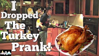 DROPPING THANKSGIVING TURKEY PRANK  Top Boyfriend and Girlfriend Pranks [upl. by Ylrak244]