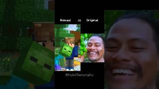 Animasi VS Original Odo Makan Makanan Aneh Animasi Minecraft indonesia shorts [upl. by Aeet]