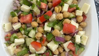 Mediterranean chick pea salad  Easy and healthy chick pea salad  quick and easy chick pea salad [upl. by Tahp524]