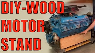 DIY Engine Stand Cradle Dolly Made of Wood  Easy and Budget Friendly Build [upl. by Gobert]