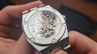 Watch Review ⌚ ARKAI Mamut Skeleton Automatic Watch Trendhim Royal Oak Hommage [upl. by Oberg79]