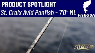 St Croix Avid Panfish Spinning Rod  ASPS70MLXF  When To Use It [upl. by Dworman62]