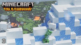 Off we go into the mountains and the snow  Minecraft 121 Solo Survival Series EP3 [upl. by Sulokcin]