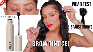 new at SephoraREFY BROW TINT EYEBROW GEL REVIEW  12 HR WEAR TEST sparse brows  MagdalineJanet [upl. by Rori]