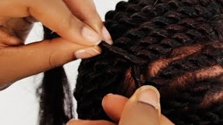 Senegalese Twist Cornrows Step by Step Tutorial Part 2 of 4 [upl. by Naic]