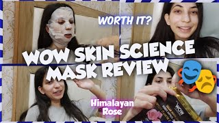 WOW SKIN SCIENCE Himalayan Rose Face Lifting Sheet Mask Review ❤️✨ [upl. by Yeldud405]