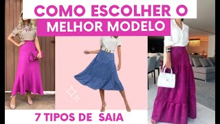 Como escolher a Saia Ideal Pra Você  7 modelos de saia [upl. by Laird317]