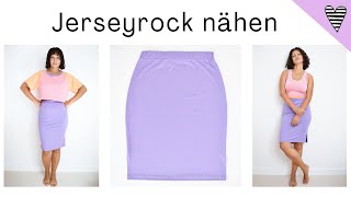 Jerseyrock nähen mit Schnittmuster  DIY MODE [upl. by Alyar133]