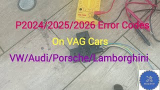 P2024P2025P2026 OBD2 Codes diagnosis and repair VAG cars VW Audi Porsche Lamborghini EVAP [upl. by Grover]