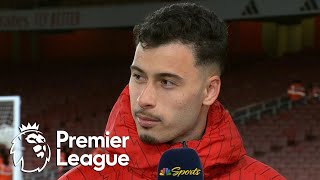 Gabriel Martinelli reacts to Arsenals 31 win against Liverpool  Premier League  NBC Sports [upl. by Dorrej678]