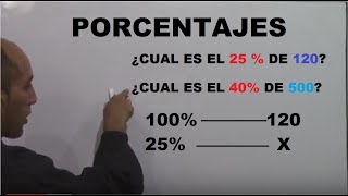 Porcentajes con regla de tres  Como calcular el tanto  de un número [upl. by Knut]