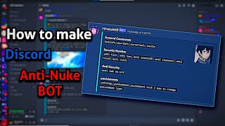 How to an AntiNuke Discord Bot in Replit  No Coding require [upl. by Weirick]