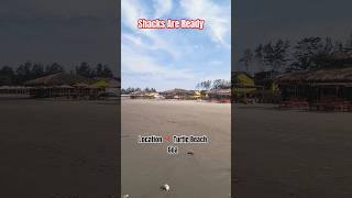 Turtle Beach Shacks Ready Goa 211024 beachshacks goabeaches bestbeach morjimbeach [upl. by Rahsab]