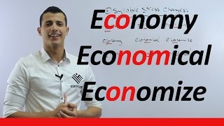 Syllable stress changes economy VS economical VS economize [upl. by Omland495]