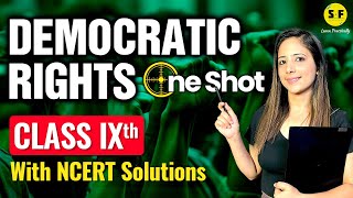 Democratic Rights One Shot  Class 9th Sst with NCERT Solutions Reema Maam [upl. by Kcyrred]