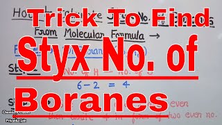 Shortcut to calculate Styx number of boranes from molecular formula CSIRNET GATE exams [upl. by Chaing]